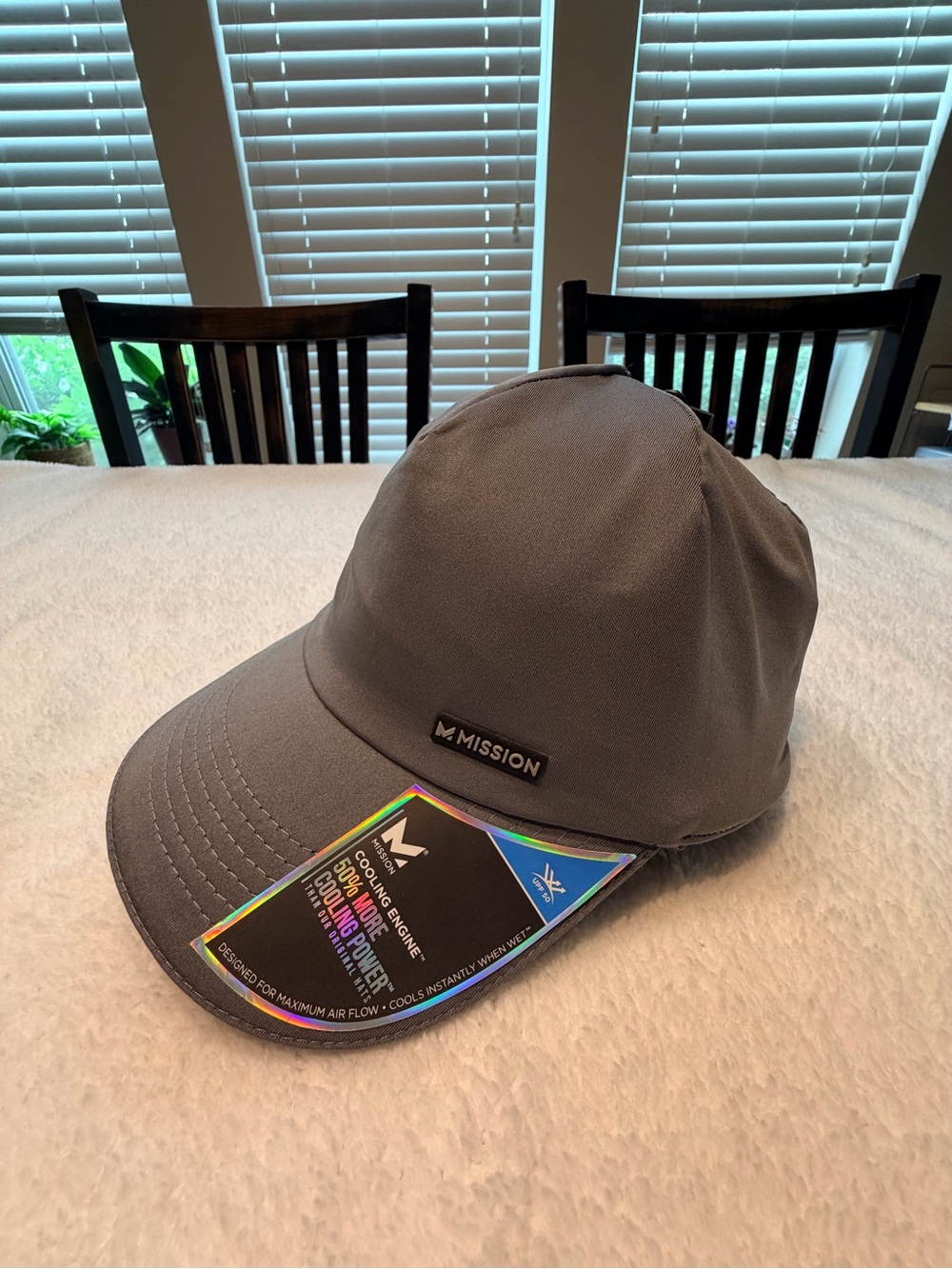 Mission Men's Gray Performance Sun Hat Cooling power.